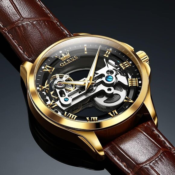 Watches for Men Automatic Mechanical Stainless Steel Waterproof Men Watch - Picture 7 of 9